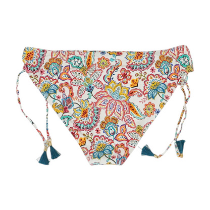 White Floral Swim Bottom