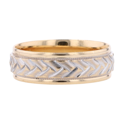 14K Two-Tone Gold Band
