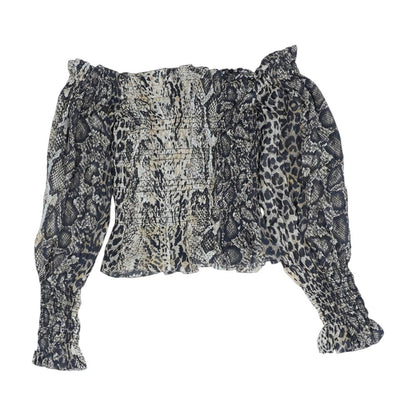 Beige Animal Print Blouse