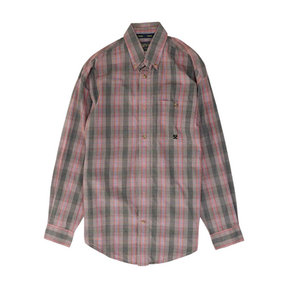 Multi Plaid Long Sleeve Button Down