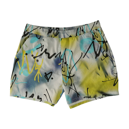 Gray Graphic Active Shorts