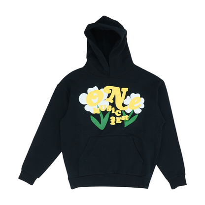 Black Graphic Hoodie Pullover