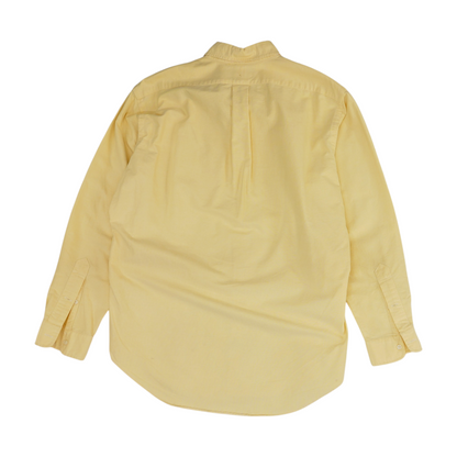 Yellow Solid Long Sleeve Button Down