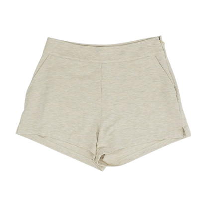 Beige Solid Active Shorts