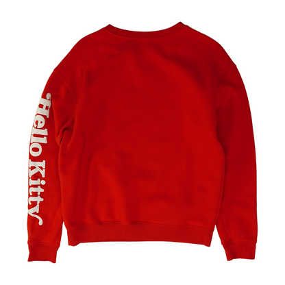 Red Solid Sweatshirt Pullover
