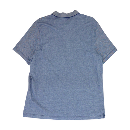 Blue Solid Short Sleeve Polo