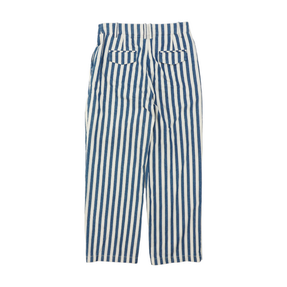 Blue Striped Wide Leg Pants