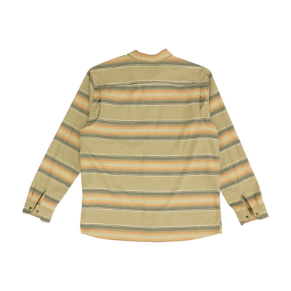 Khaki Striped Flannel Button Down