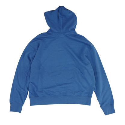 Blue Solid Hoodie Pullover
