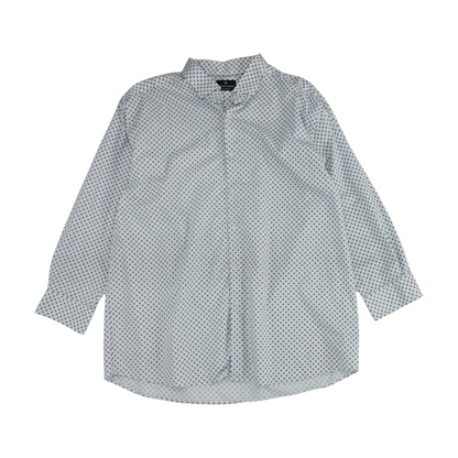 White Polka Dot Long Sleeve Button Down