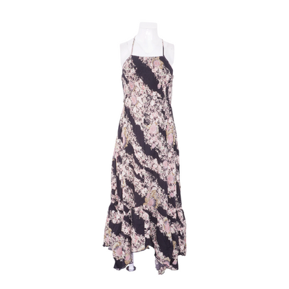 Black Abstract Midi Dress