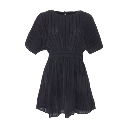 Black Striped Mini Dress