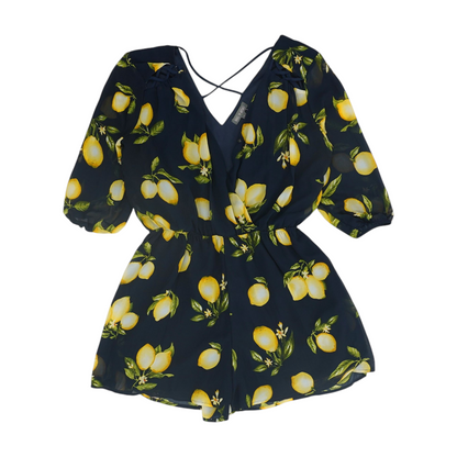 Navy Graphic Romper