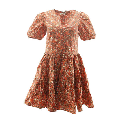 Orange Graphic Mini Dress