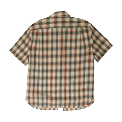 Gray Plaid Short Sleeve Button Down