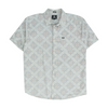Gray Print Short Sleeve Button Down