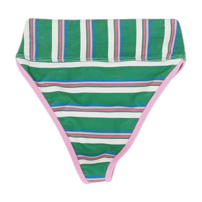 Green Striped Swim Bottom