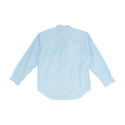 Blue Check Button Down