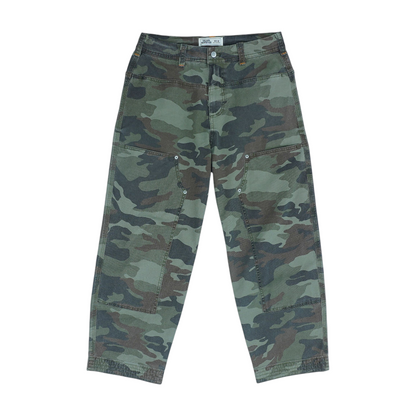 Green Camo Wide Leg Jeans