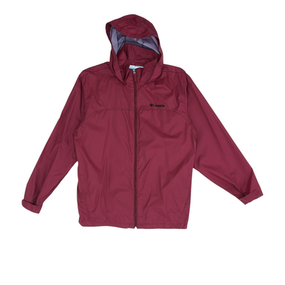 Red Solid Rain Jacket