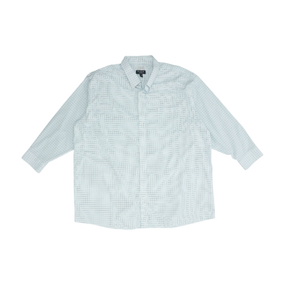 White Check Long Sleeve Button Down