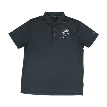 Black Solid Short Sleeve Polo