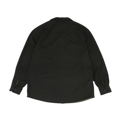 Charcoal Solid Flannel Button Down