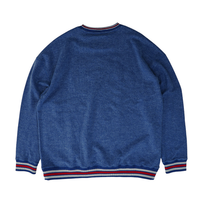 Blue Solid Sweatshirt Pullover