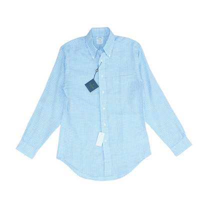 Blue Check Long Sleeve Button Down