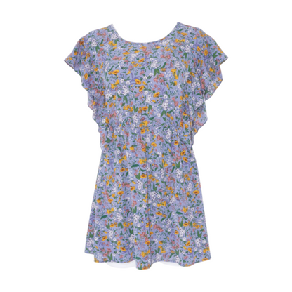 Blue Floral Mini Dress