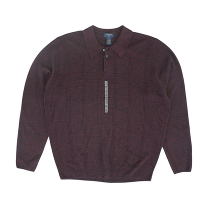 Maroon Solid 1/4 Zip Sweater