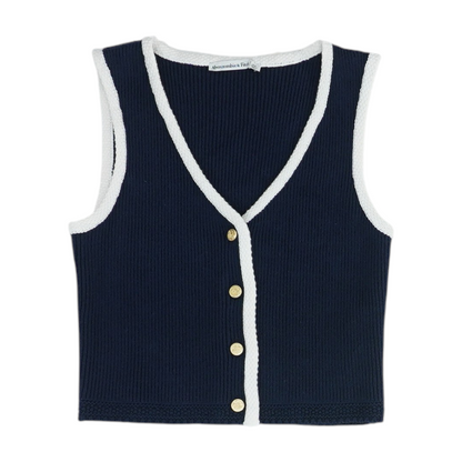 Navy Vest Sweater