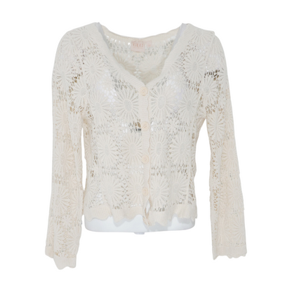 Cream Cardigan Sweater