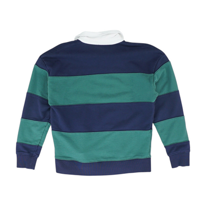 Navy Striped 1/4 Zip Pullover