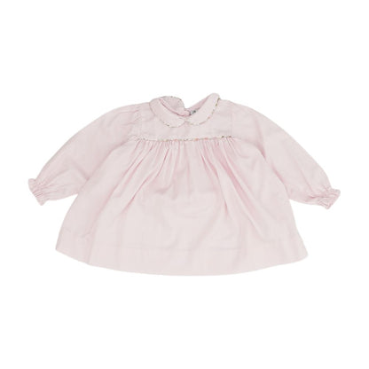 Pink Solid Long Sleeve Blouse