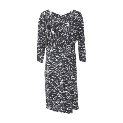 Black Plus Animal Print Midi Dress