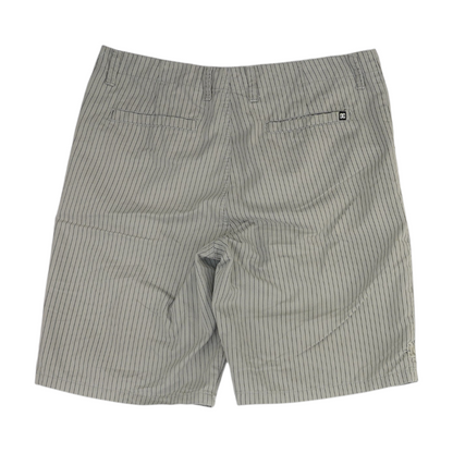Gray Striped Chino Shorts