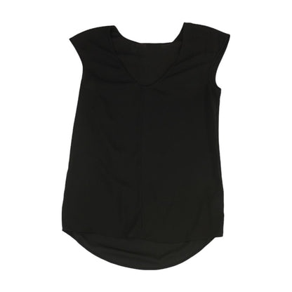 Black Solid Sleeveless Blouse