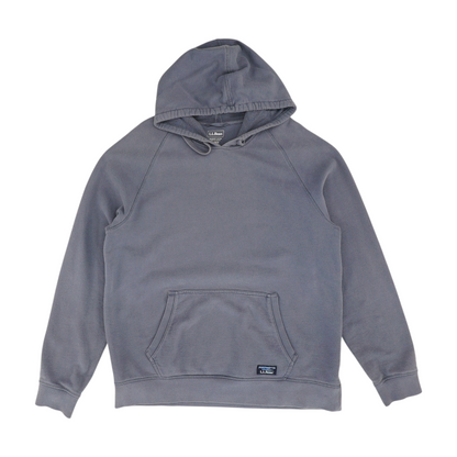 Blue Solid Hoodie Pullover