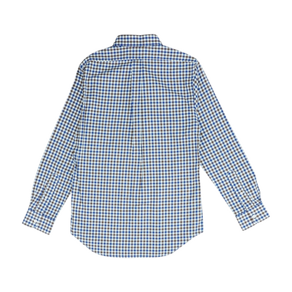 Navy Check Long Sleeve Button Down