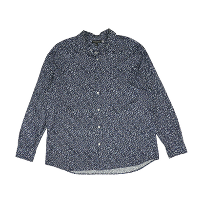Navy Plaid Long Sleeve Button Down