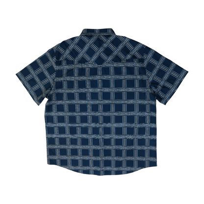 Blue Abstract Outdoor Button Down