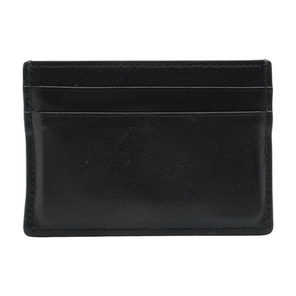 Black Leather Logo Card Case