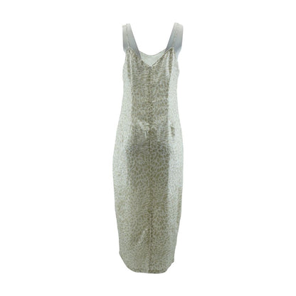 Beige Animal Print Maxi Dress