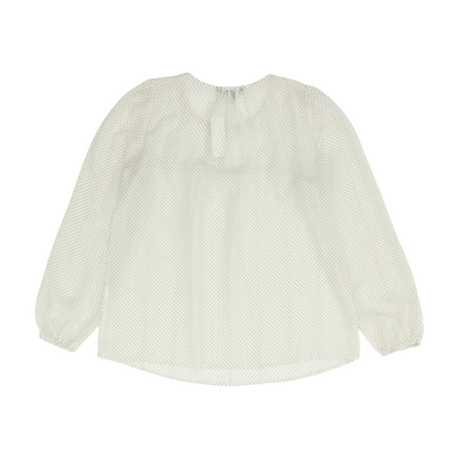 White Polka Dot Blouse