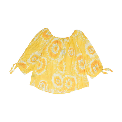 Yellow Plus Tie-Dye Blouse