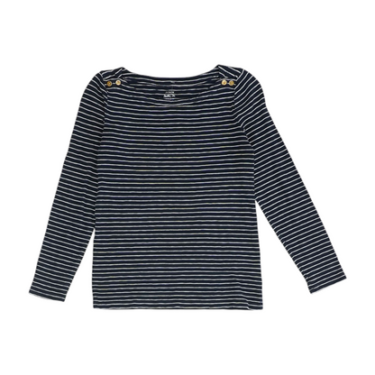 Navy Striped Blouse