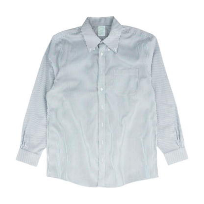 White Striped Long Sleeve Button Down