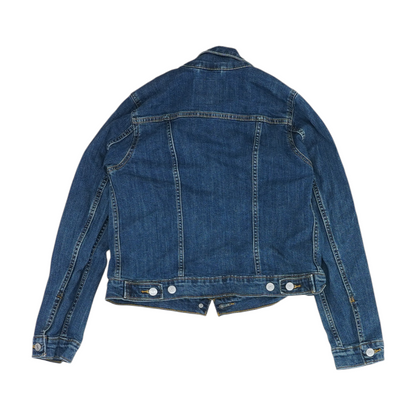 Blue Solid Denim Jacket