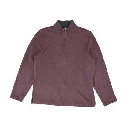 Burgundy Chevron 1/4 Zip Pullover